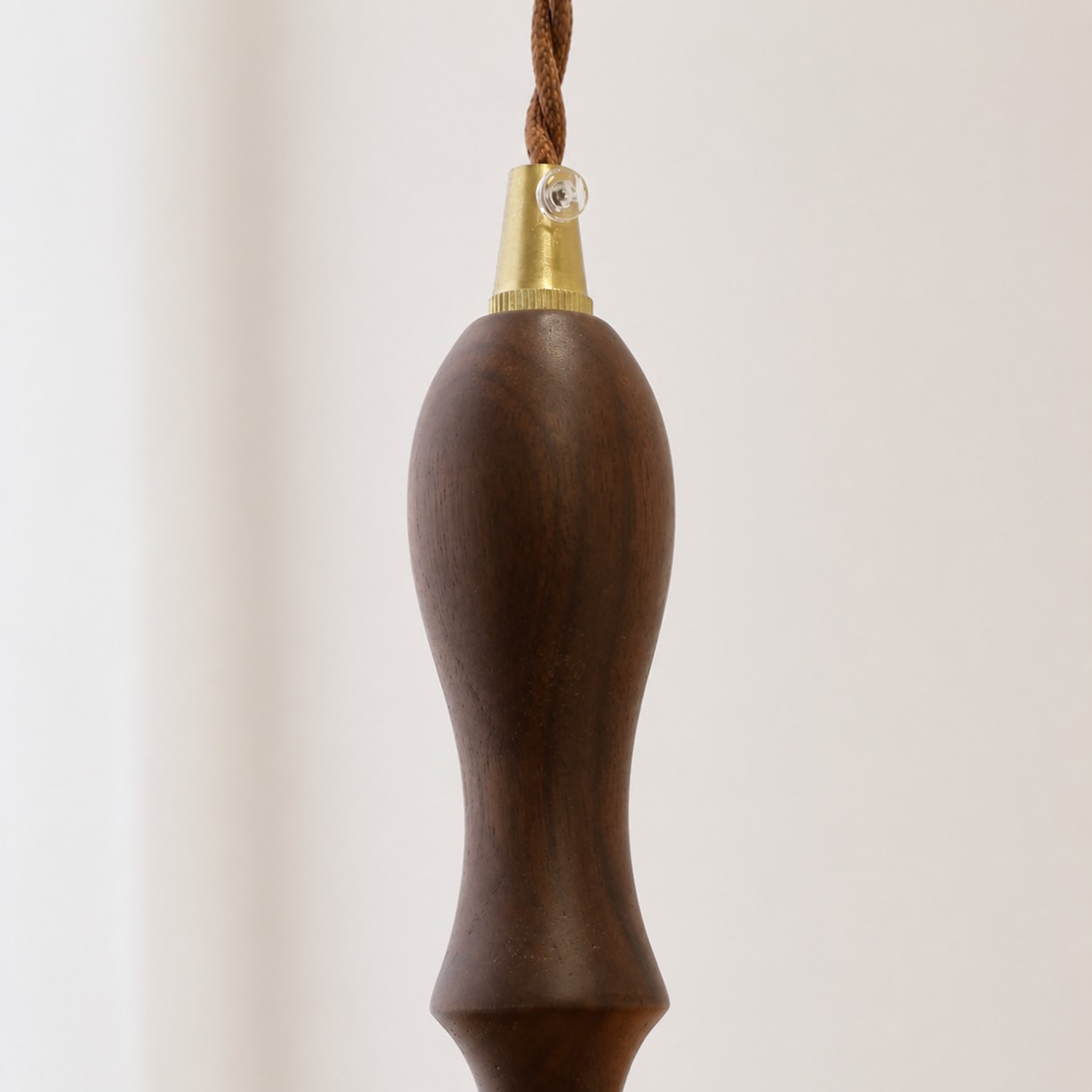 Vintage leather pendant light detail