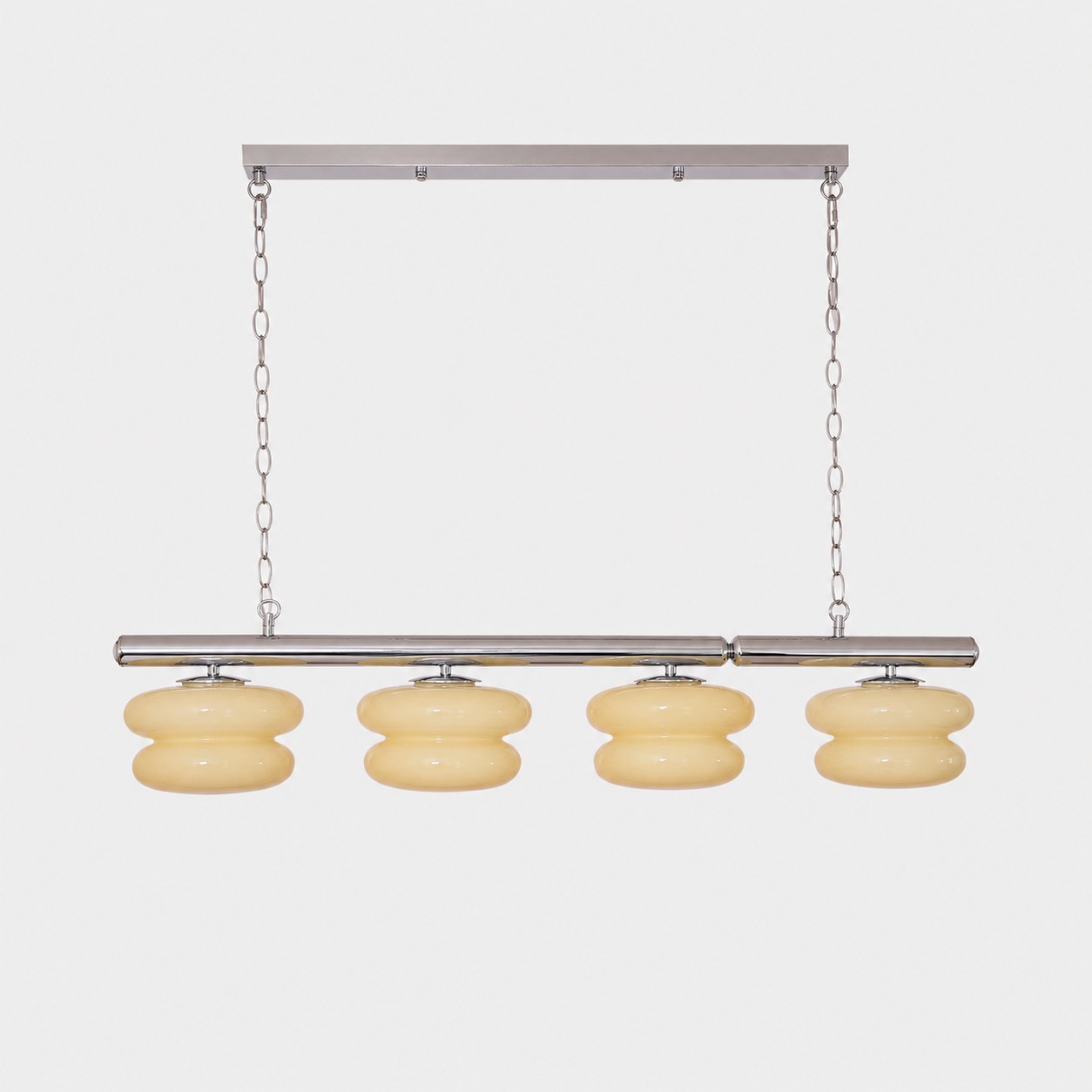 Cream layered glass 100 cm Bauhaus chandelier product view